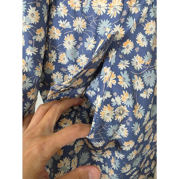 Madewell Ruffle-Neck Anorak Raincoat in French Floral L $168 - Picture 6 of 12